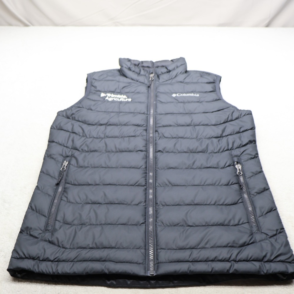Columbia Vest Mens Small Black Omni-Heat Powder Lite Full Zip Quilted Puffer